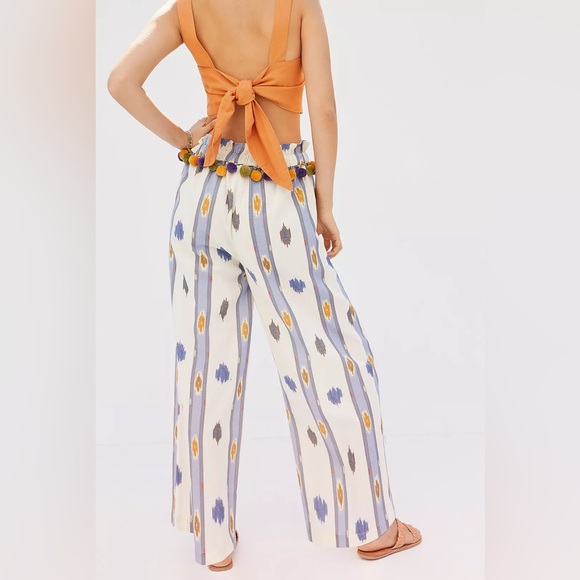 Anthropologie Ollari Pom Pom Wide-Leg Pants NWT - Picture 3 of 6